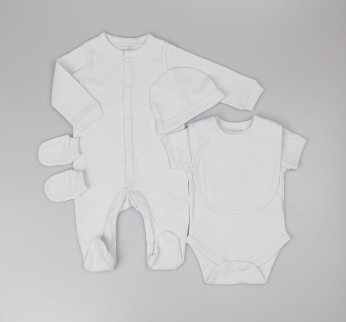 Plain Mesh Bag Gift Sets - Light Sky Blue (PK6) (0-9m) H13733