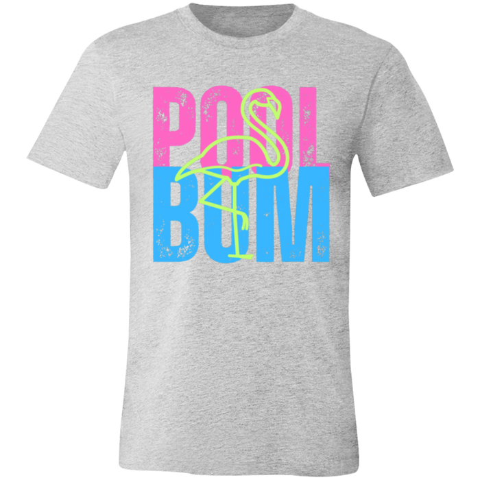 Pool Bum Flamingo graphic t-shirt in Athletic Heather