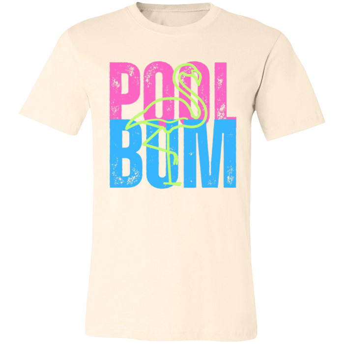 Pool Bum Flamingo graphic t-shirt in Natural