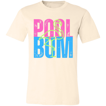 Pool Bum Flamingo graphic t-shirt in Natural