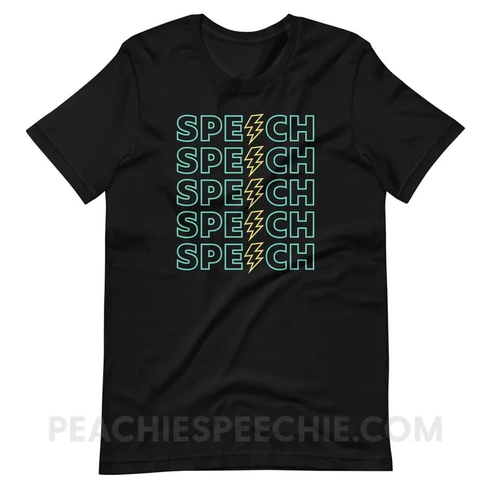 Power of Speech Premium Soft Tee - Black / XS - peachiespeechie.com
