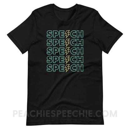 Power of Speech Premium Soft Tee - Black / XS - peachiespeechie.com
