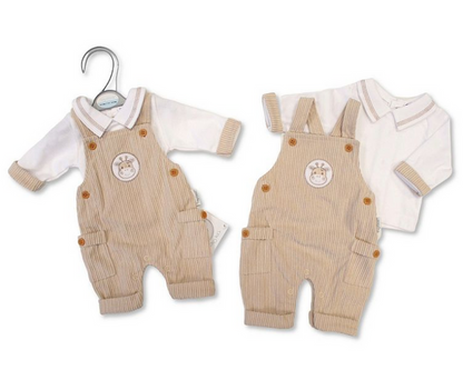 Premature Baby 2 pcs Dungaree Set - Giraffe (3-8lbs) (PK6)  PB-20-728