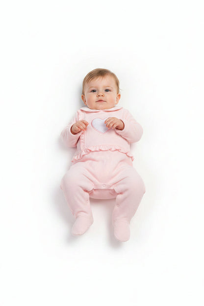 Premature Baby Girls All in One - Heart (3-8lbs) (PK6)  PB-20-722