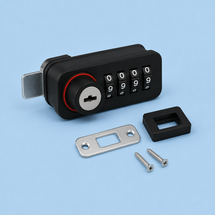 Premium 4-Digit Combination Cam Lock with Key Override for Office Table, Drawer, Cabinet & Storage Units