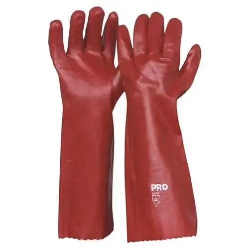 Pro Choice Red Pvc Single Dip - Length 45cm X12 - PVC45 PPE Pro Choice