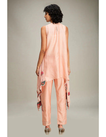 Qala Applique Asymmetric Kurta Set