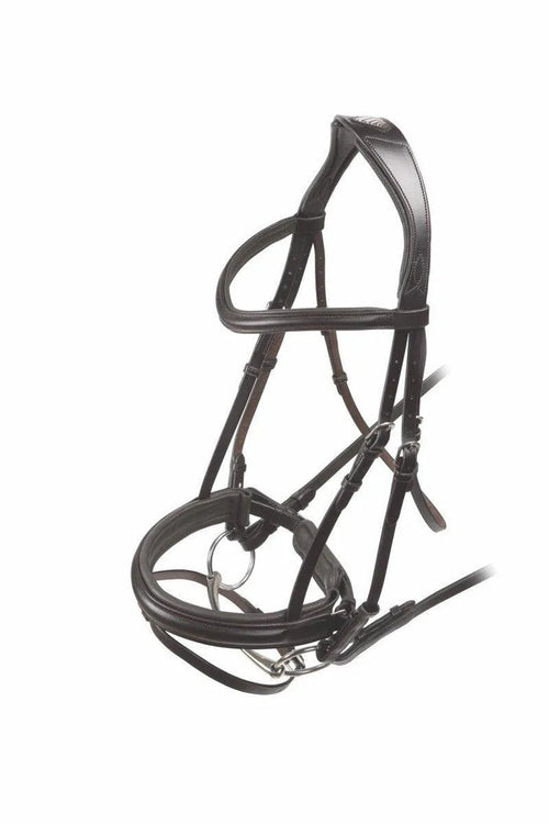 RAPIDA Dressage Bridle with Flash - Black - Cob