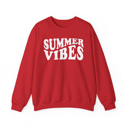 Retro Summer Vibes crewneck sweatshirt in Red