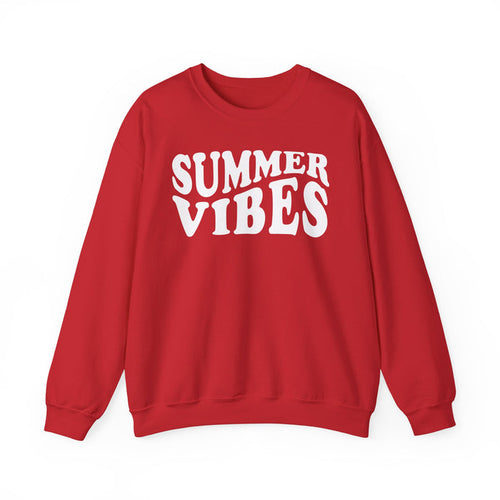 Retro Summer Vibes crewneck sweatshirt in Red