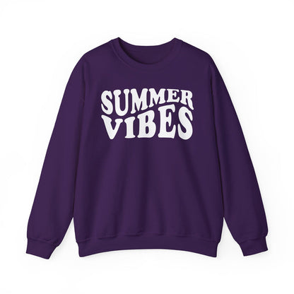 Retro Summer Vibes crewneck sweatshirt in Purple
