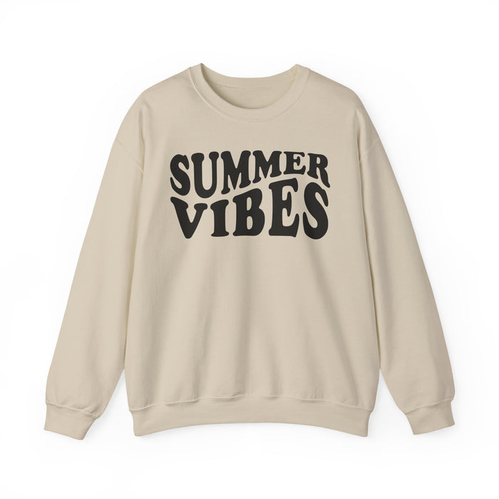 Retro Summer Vibes crewneck sweatshirt in Sand