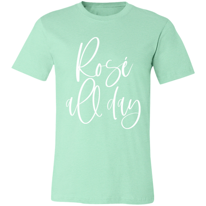 Rosé All Day graphic t-shirt in Heather Mint