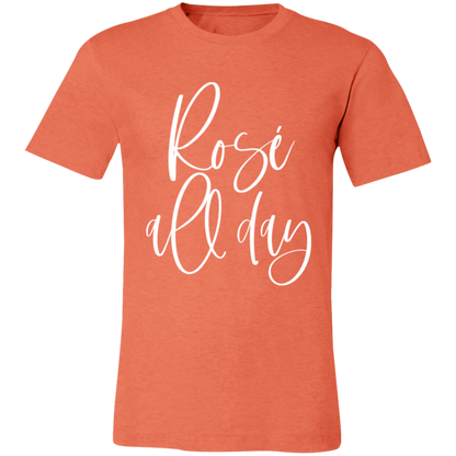 Rosé All Day graphic t-shirt in Heather Orange