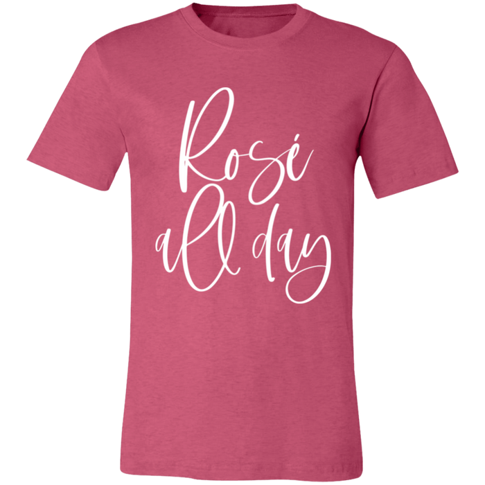 Rosé All Day graphic t-shirt in Heather Raspberry