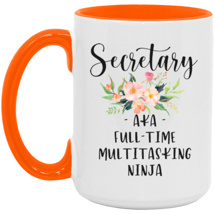 Secretary AKA Full-Time Multitasking Ninja ceramic coffee mug, product photo 2