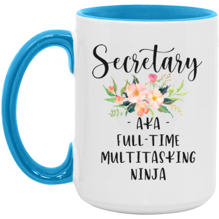 Secretary AKA Full-Time Multitasking Ninja ceramic coffee mug, product photo 4