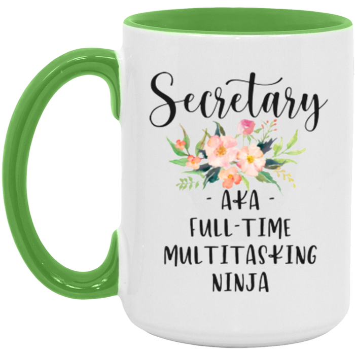 Secretary AKA Full-Time Multitasking Ninja ceramic coffee mug, product photo 5
