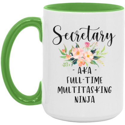 Secretary AKA Full-Time Multitasking Ninja ceramic coffee mug, product photo 5