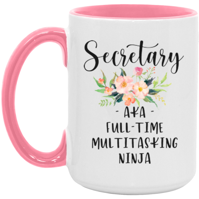 Secretary AKA Full-Time Multitasking Ninja ceramic coffee mug, product photo 6