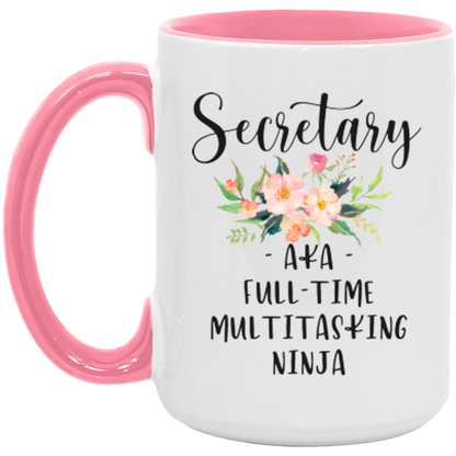 Secretary AKA Full-Time Multitasking Ninja ceramic coffee mug, product photo 6