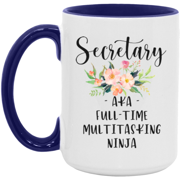 Secretary AKA Full-Time Multitasking Ninja ceramic coffee mug, product photo 7