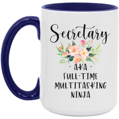 Secretary AKA Full-Time Multitasking Ninja ceramic coffee mug, product photo 7