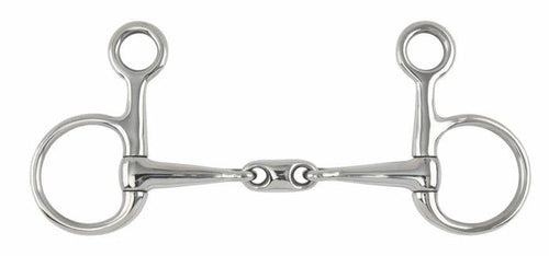 Shires Hanging Cheek Snaffle with Lozenge - Stainless Steel - 4.5