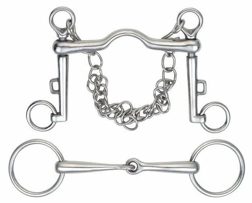Shires Port Mouth Weymouth Set - Stainless Steel - 4.5