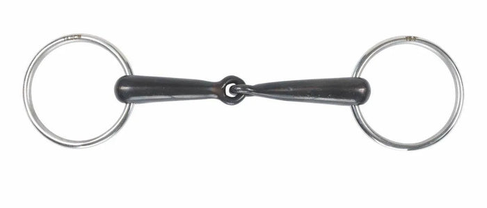 Shires Sweet Iron Hollow Mouth Loose Ring Bit - Black Sweet Iorn - 4.5