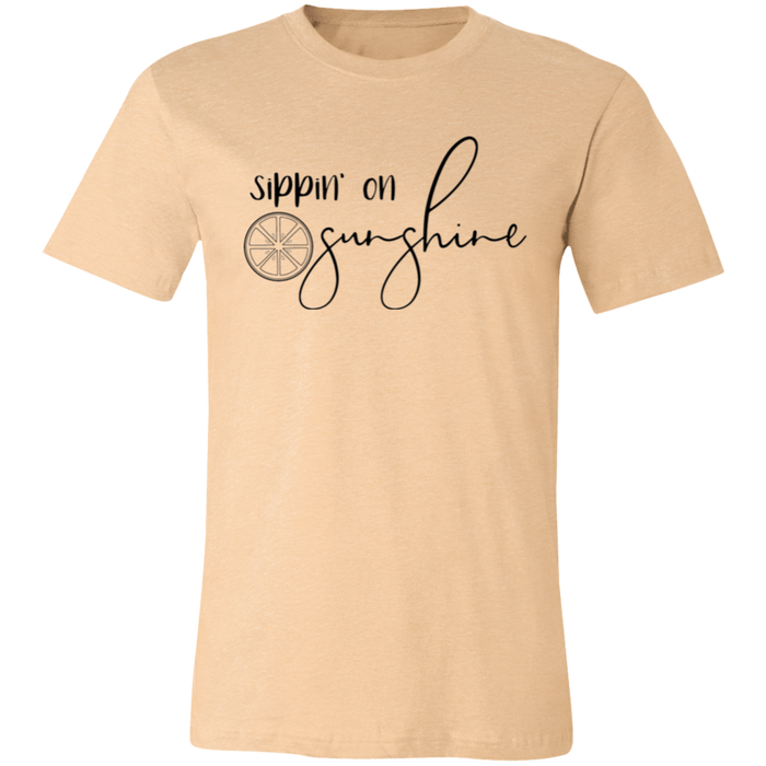 Sippin On Sunshine graphic t-shirt in Heather Sand Dune