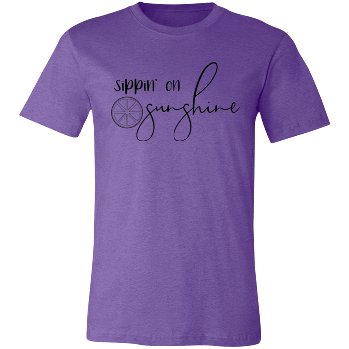 Sippin On Sunshine graphic t-shirt in Heather Team Purple