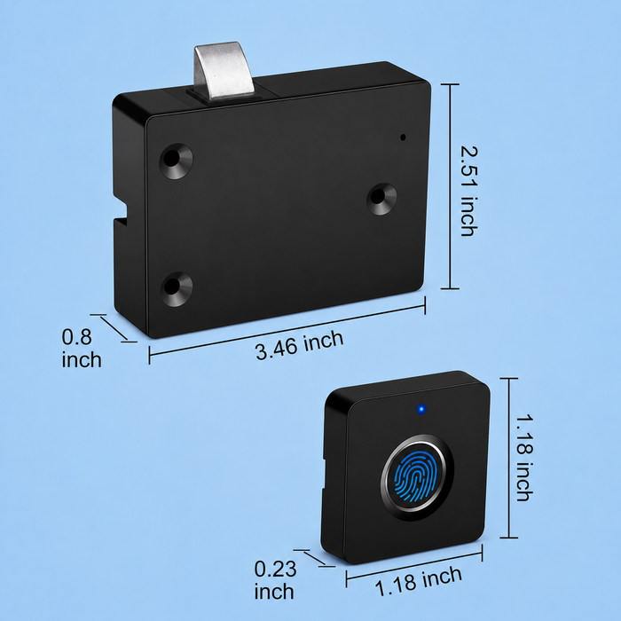 Smart Fingerprint Cabinet Lock – Keyless Biometric Drawer Lock for Home & Office Security
