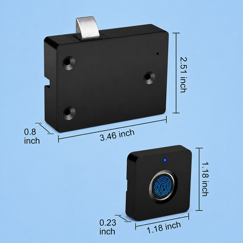 Smart Fingerprint Cabinet Lock – Keyless Biometric Drawer Lock for Home & Office Security