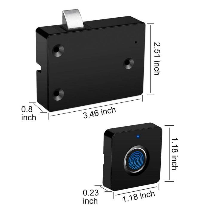 Smart Fingerprint Cabinet Lock – Keyless Biometric Drawer Lock for Home & Office Security