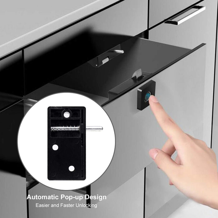 Smart Fingerprint Cabinet Lock – Keyless Biometric Drawer Lock for Home & Office Security