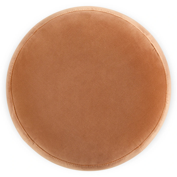 Soft velvet Ottoman-solid wood base with firm foam padding for durability and comfort