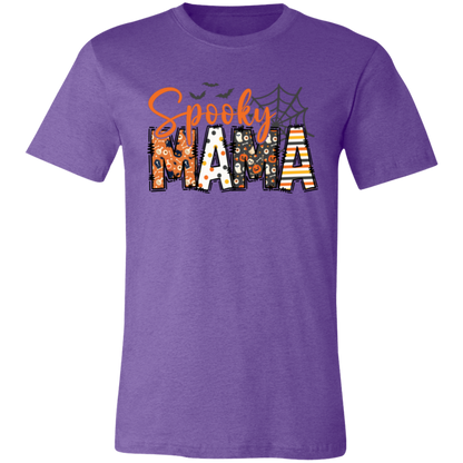 Spooky Mama graphic t-shirt in Heather Team Purple