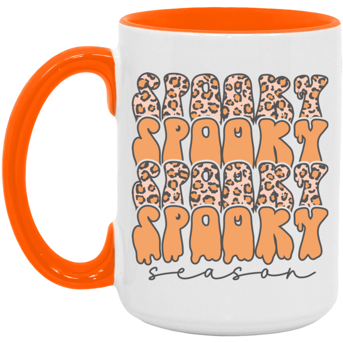 Spooky Season Cheetah ceramic coffee mug