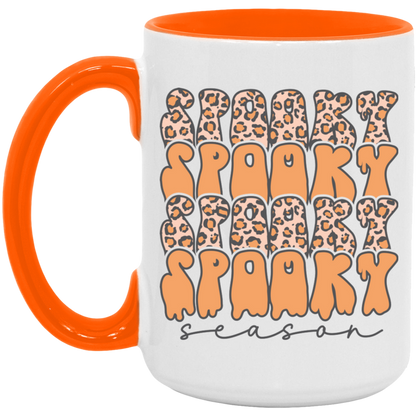 Spooky Season Cheetah ceramic coffee mug