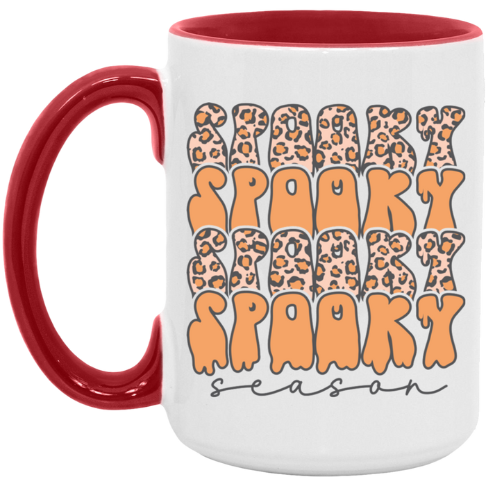 Spooky Season Cheetah ceramic coffee mug, product photo 2