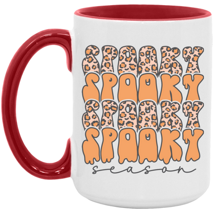 Spooky Season Cheetah ceramic coffee mug, product photo 2