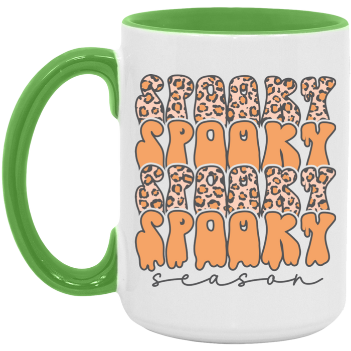 Spooky Season Cheetah ceramic coffee mug, product photo 4