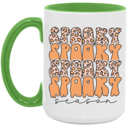 Spooky Season Cheetah ceramic coffee mug, product photo 4