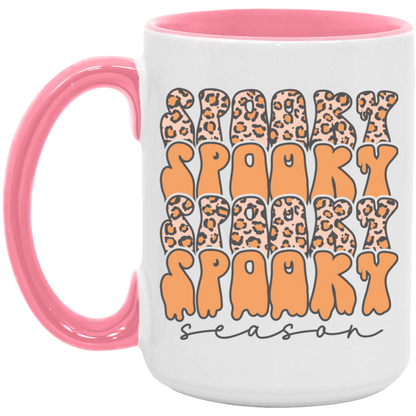 Spooky Season Cheetah ceramic coffee mug, product photo 5