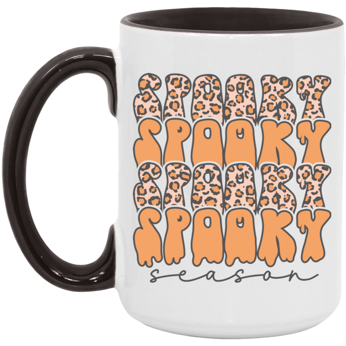 Spooky Season Cheetah ceramic coffee mug, product photo 6