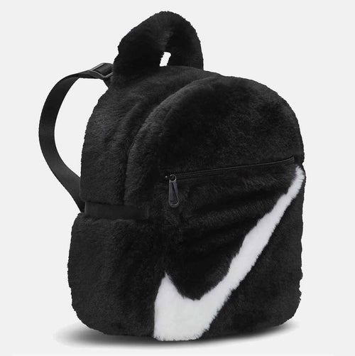 Front view of the Nike Sportswear Futura 365 Faux Fur Mini Backpack.