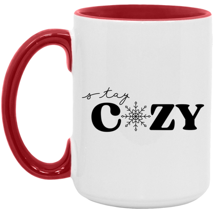Stay Cozy Snowflake ceramic coffee mug