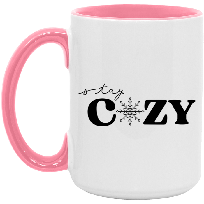 Stay Cozy Snowflake ceramic coffee mug, product photo 4