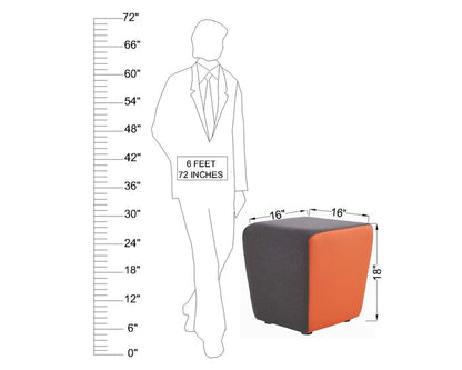 Stylish Two-Tone Pouffe  - Versatile Seating & Footrest for Modern Home Furniture
